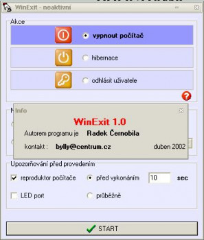 WinExit - náhled