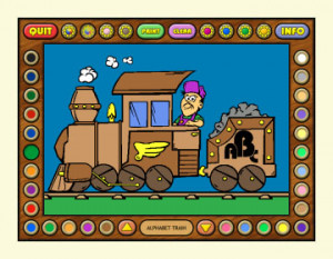 Coloring book 5: Alphabet train - náhled