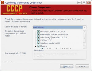 Combined Community Codec Pack - náhled