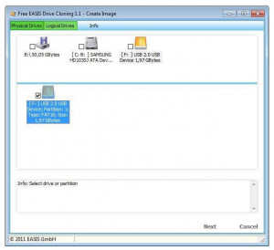 EASIS Drive Cloning - náhled
