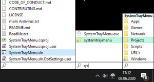 SystemTrayMenu - náhled