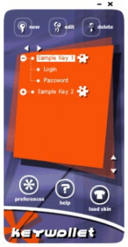 KeyWallet - náhled