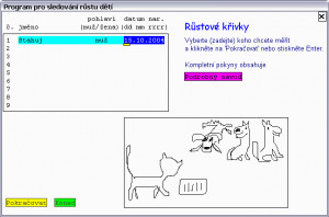 Růstové křivky - náhled