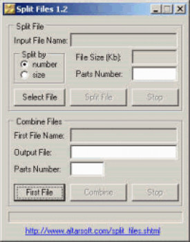 Split Files - náhled