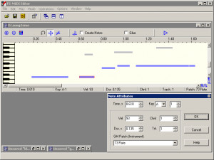 TS-MIDI Editor - náhled