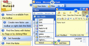 Notes2 for Outlook - náhled