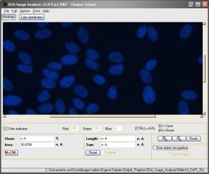 GSA Image Analyser - náhled