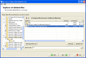 Recovery Toolbox File Undelete Free - náhled