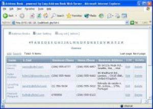 Easy Address Book Web Server - náhled