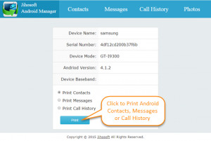 Jihosoft Android Manager - náhled