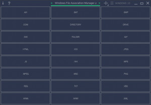 Windows File Association Manager - náhled