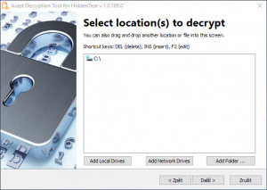 Avast Decryption Tool for HiddenTear - náhled