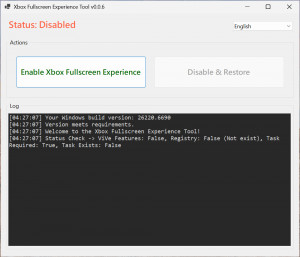 Xbox Fullscreen Experience Tool - náhled