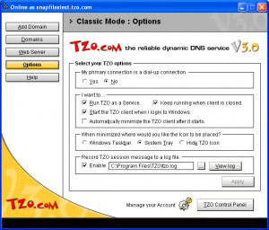 TZO Dynamic DNS - náhled