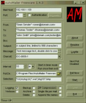 AutoMailer - náhled