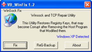 WinSock XP Fix - náhled