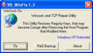 WinSock XP Fix - náhled