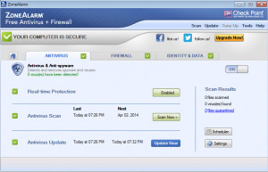 ZoneAlarm Free Antivirus + Firewall - náhled