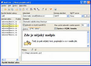 MailList - náhled