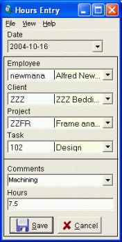 Employee Project Clock - náhled
