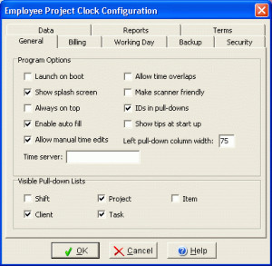 Employee Project Clock - náhled