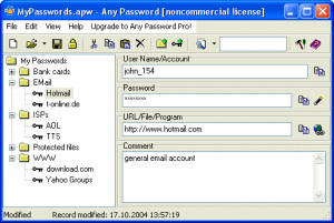 AnyPassword - náhled