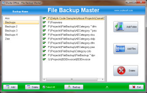 Backup Master - náhled