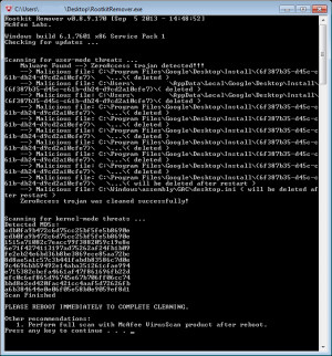 Rootkit Remover - náhled