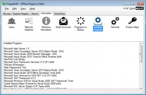Offline Registry Editor - náhled