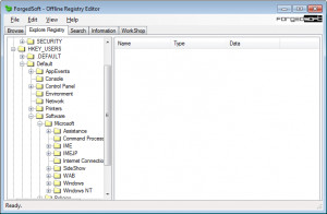 Offline Registry Editor - náhled