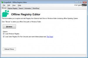 Offline Registry Editor - náhled