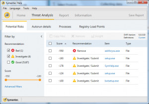 Symantec Diagnostic Tool  - náhled