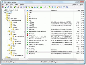 EF CheckSum Manager - náhled
