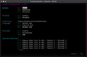 AniWorld Downloader - náhled