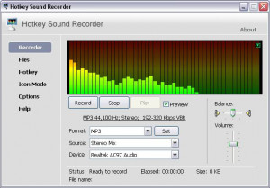 Hotkey Sound Recorder - náhled