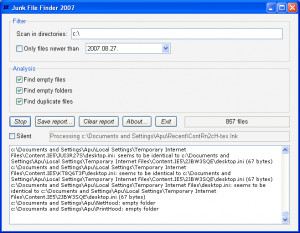 Greenfish Junk File Finder - náhled