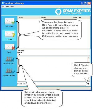SpamExperts Home - náhled