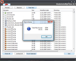 UndeleteMyFiles Pro - náhled