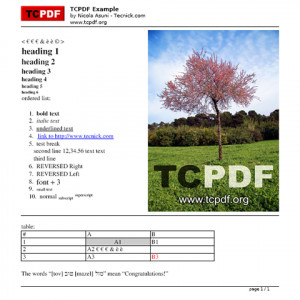 TCPDF - náhled