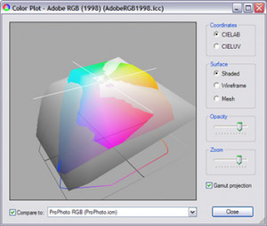 Microsoft Color Control Panel Applet - náhled