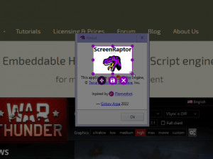 ScreenRaptor - náhled