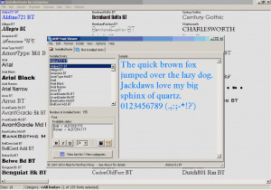 AMP Font Viewer - náhled