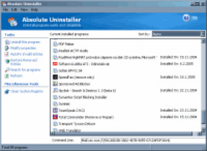 Absolute Uninstaller - náhled