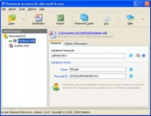 Access Password Recovery - náhled