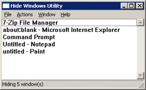 Hide Windows - náhled