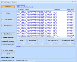 Free Registry Cleaner - náhled