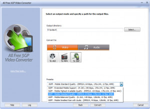 All Free 3GP Video Converter - náhled