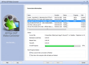 All Free 3GP Video Converter - náhled