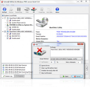 Как полностью стереть жесткий диск active killdisk