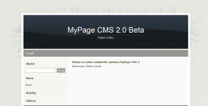 MyPage CMS - náhled